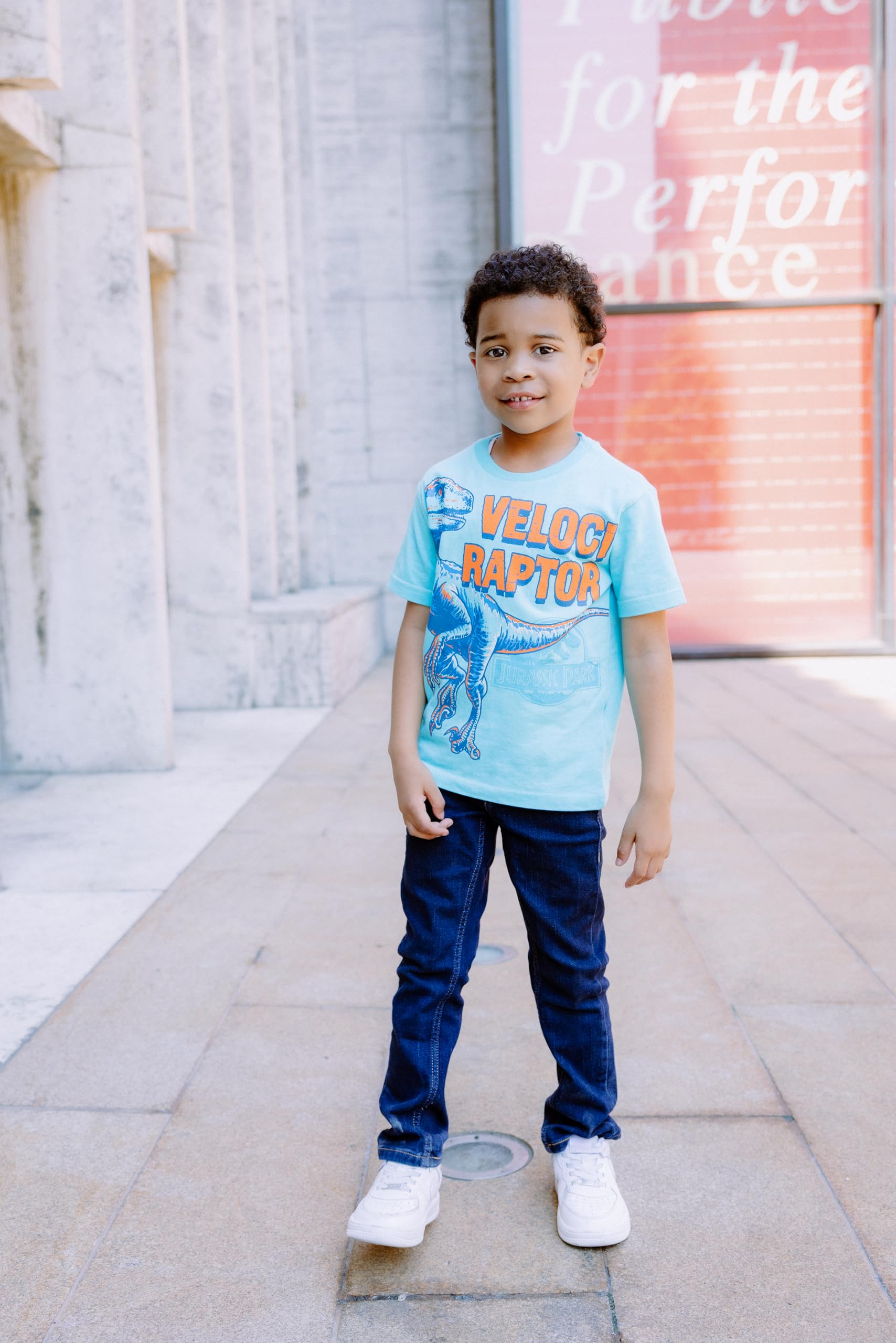 Jurassic World Dinosaur Toddler Boys 4 Pack Graphic T-Shirt Red/Green/Blue 2T