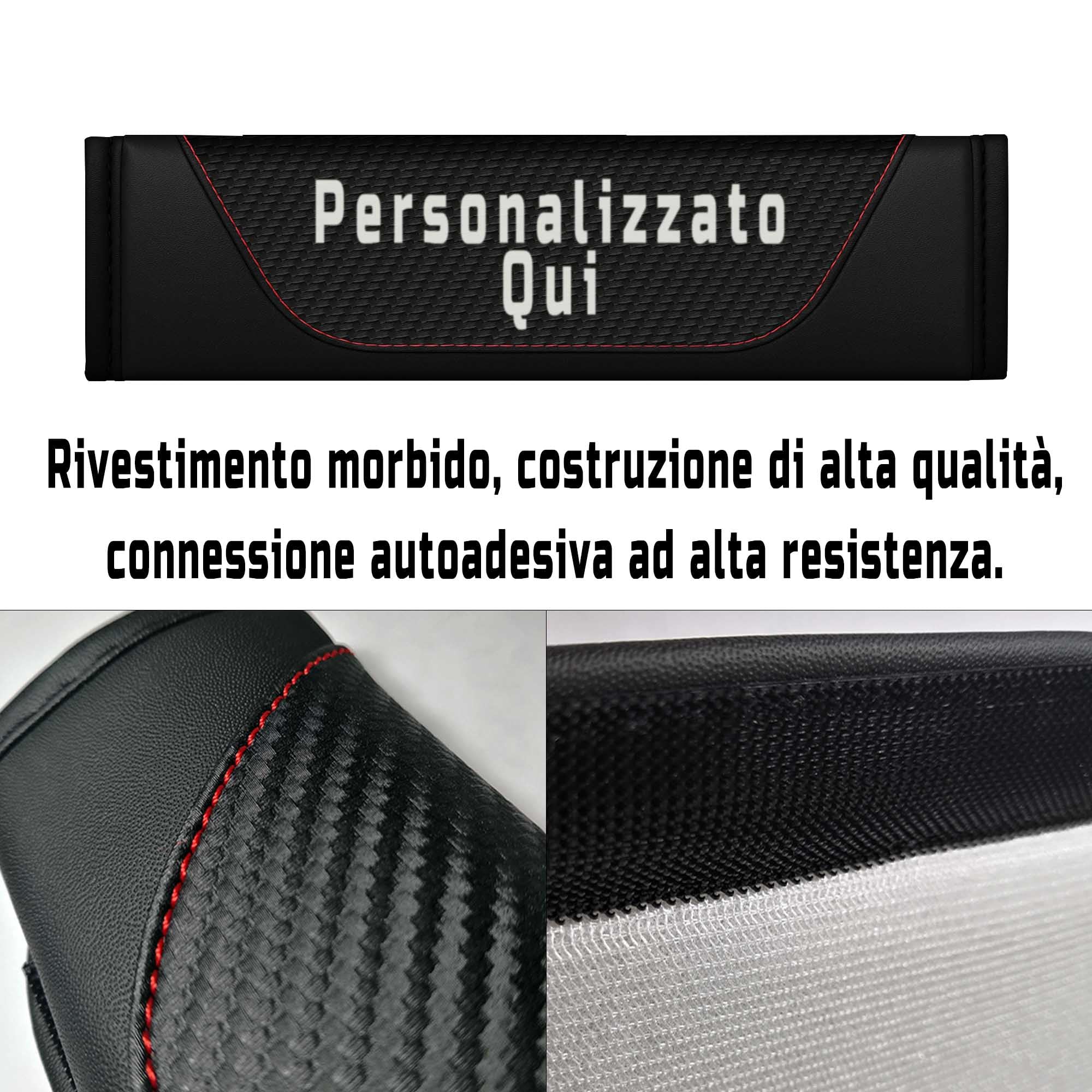Copricintura Auto Personalizzabile Con Imbottitura Morbida, Effetto Fibra Di Carbonio, Universale, Traspirante, Riduce Pressione Su Spalle E Collo