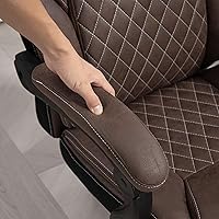 Vista 9 de HOMCOM Silla de oficina ejecutiva con reposapiés, silla de escritorio ergonómica, silla giratoria reclinable con respaldo alto y altura ajustable