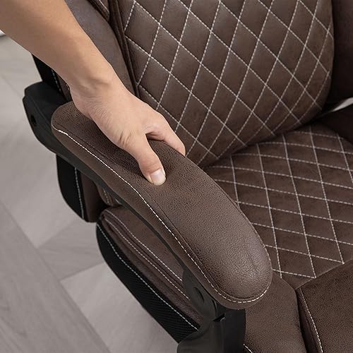 Miniatura 9 de HOMCOM Silla de oficina ejecutiva con reposapiés, silla de escritorio ergonómica, silla giratoria reclinable con respaldo alto y altura ajustable,