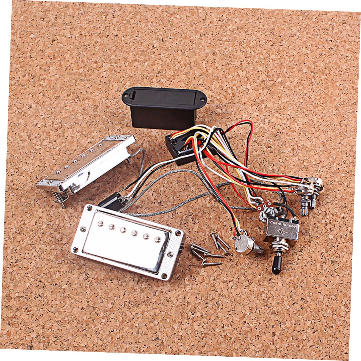 BESPORTBLE Pickup Humbucker Per Chitarra Elettrica Con Circuito Elettronico e Batteria Set Di Pickup Attivi Con Rivestimento in Cera Per Eliminare Feedback e Rumore