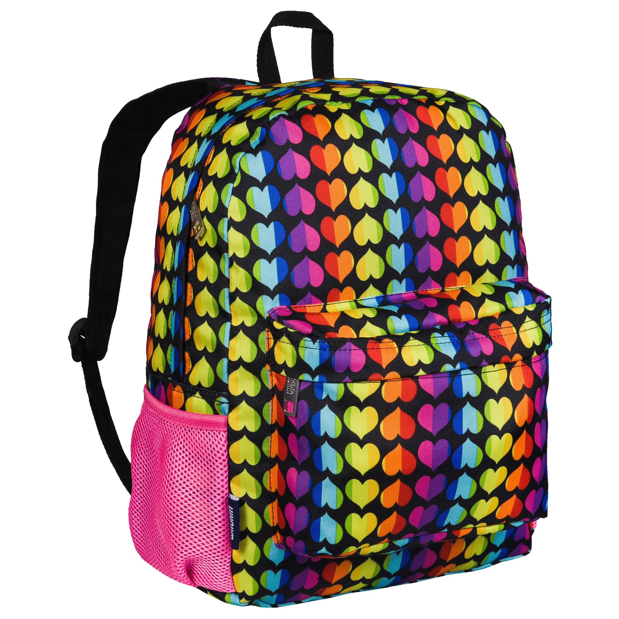 Wildkin 16-inch Kids Backpack – Durable, Padded & Spacious School Bag for Boys & Girls - Rainbow Hearts