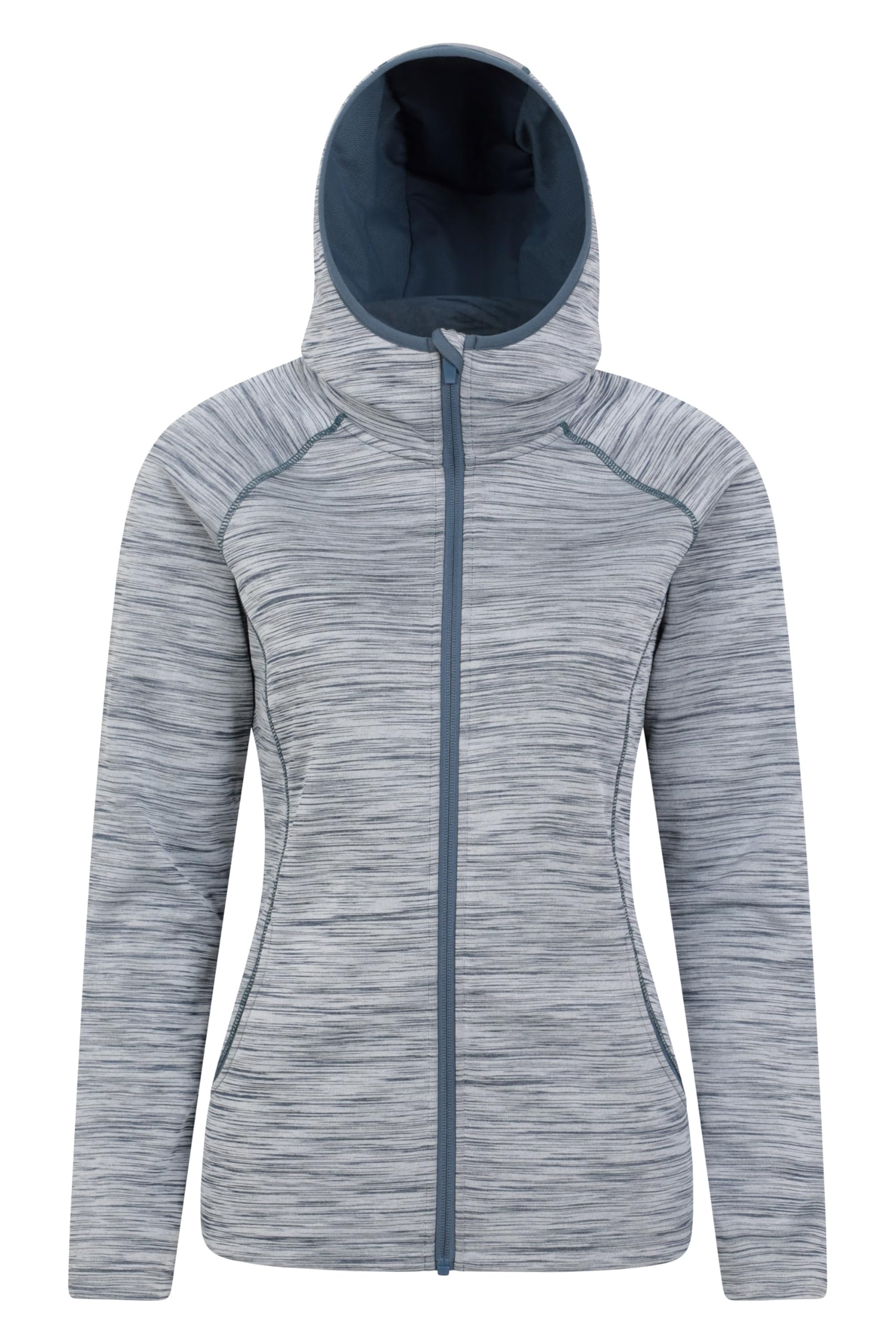 Mountain Warehouse Women's Mid Blue Chakra Active Hoodie Hoody Lightweight In | Size: 6