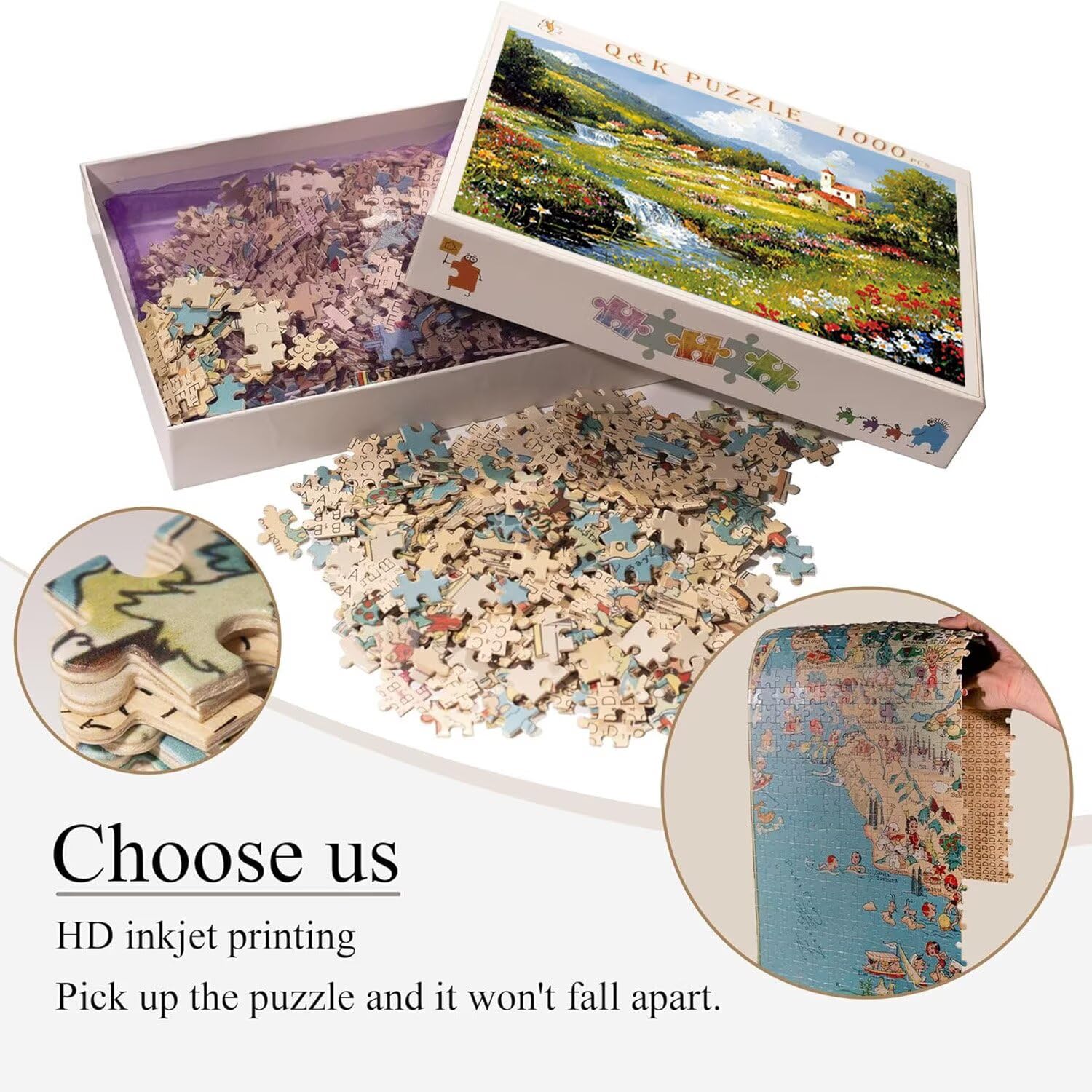 Puzzle in Legno per Adulti 1500 Pezzi | Vista| Giocattoli Educativi | Puzzle Adulti E Famiglie Decor | Dimensione Di 87x57cm | Regalo Adultis | Regali Natale (Formato: 34.8x22.8in) o-191