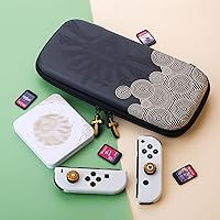 Vista 6 de GLDRAM Funda de transporte Zelda para Nintendo Switch y OLED, kit de accesorios de luz con funda de viaje impermeable para interruptor, soporte
