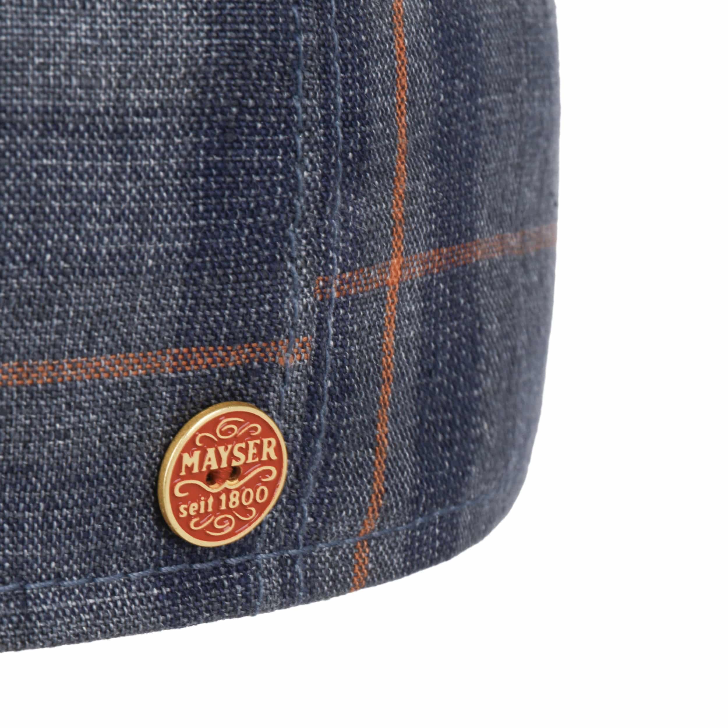 Mayser Paddy Kampen Schirmmütze Flatcap Karomuster Made in EU Damen Herren Frühling Sommer