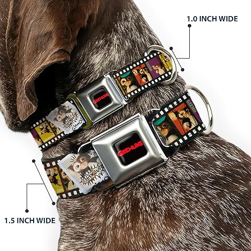 Miniatura 2 de Hebilla de cinturón de seguridad para perro Gremlins Gizmo Filmstrip Poses multicolor 13 a 18 pulgadas 1.5 pulgadas de ancho