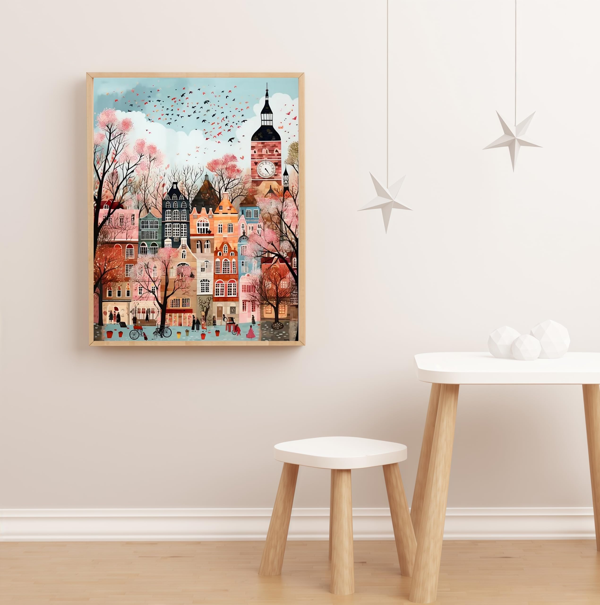 London Streets - Kits de pintura de diamantes 5D para adultos, kits de arte de diamantes para principiantes, kits de arte de gemas para decoración de pared del hogar, 11.8 x 15.7 pulgadas