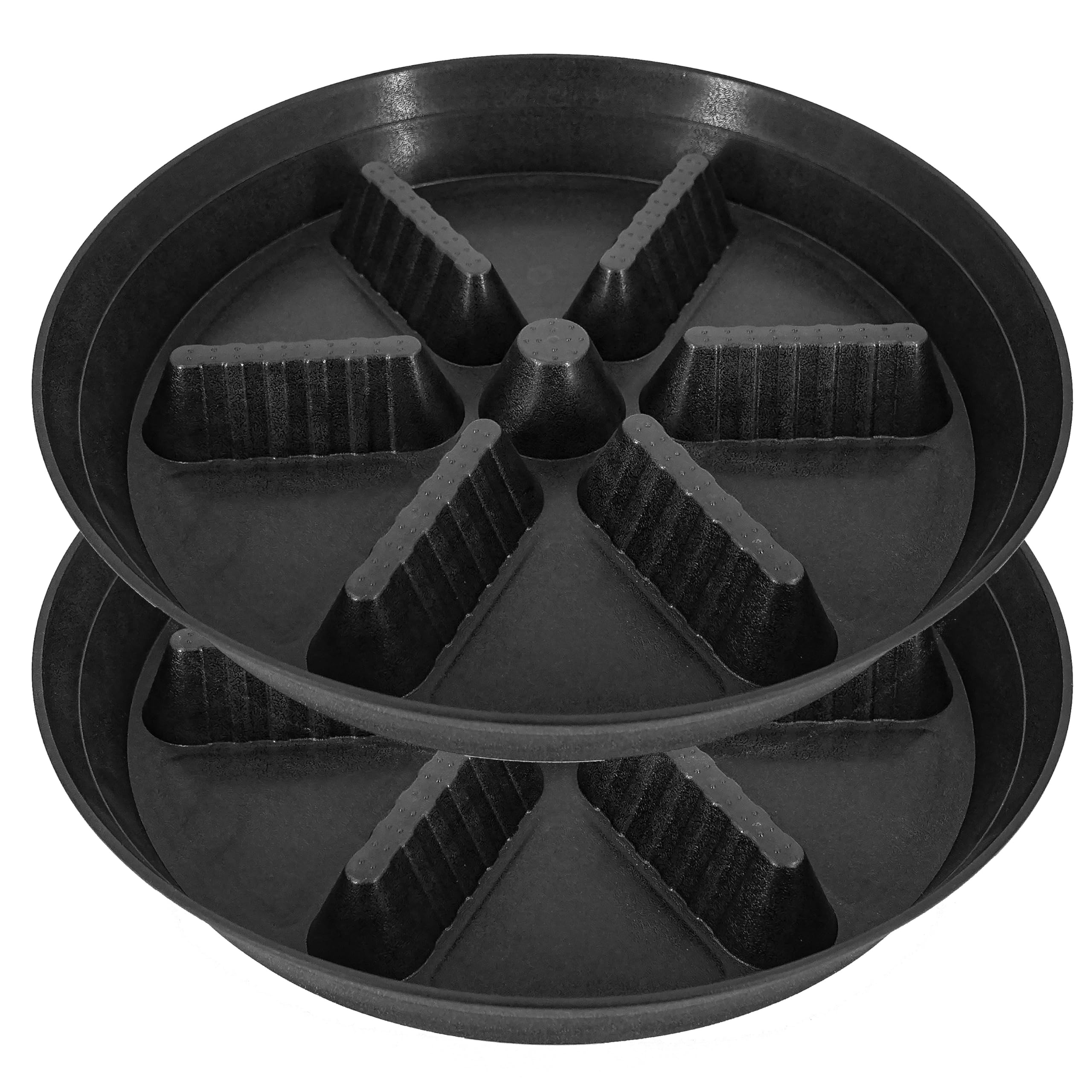 Photo 1 of 2 Pack Plant Saucer 17 inch 2 Pack, Raised Middle Plant Trays for Pots, Large Plastic Plant Saucers for Indoors, Water Tray for Plants,Drip Trays Plant Stand Water Catcher Tray, Pot Saucers for Plants