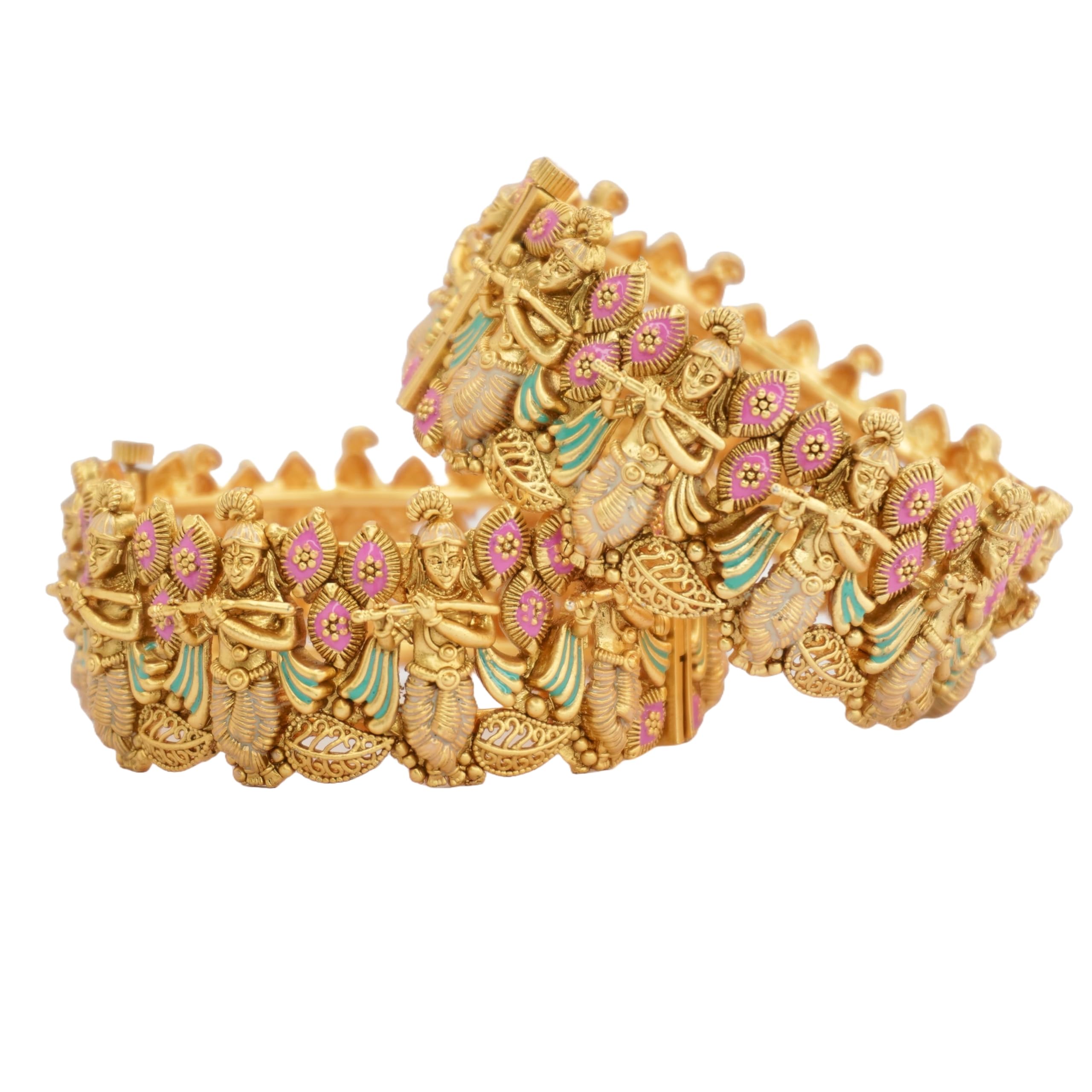 See full amazon price history chart for Panini jewels Panini Traditional Gold Plated Krishna Theme Bridal Bangle set for Women and Girls (2.2) Panini jewels Panini Traditional Gold Plated Krishna Theme Bridal Bangle set for Women and Girls (2.2) (B0C58FPBGX) Amazon Price History, Amazon Price Tracker