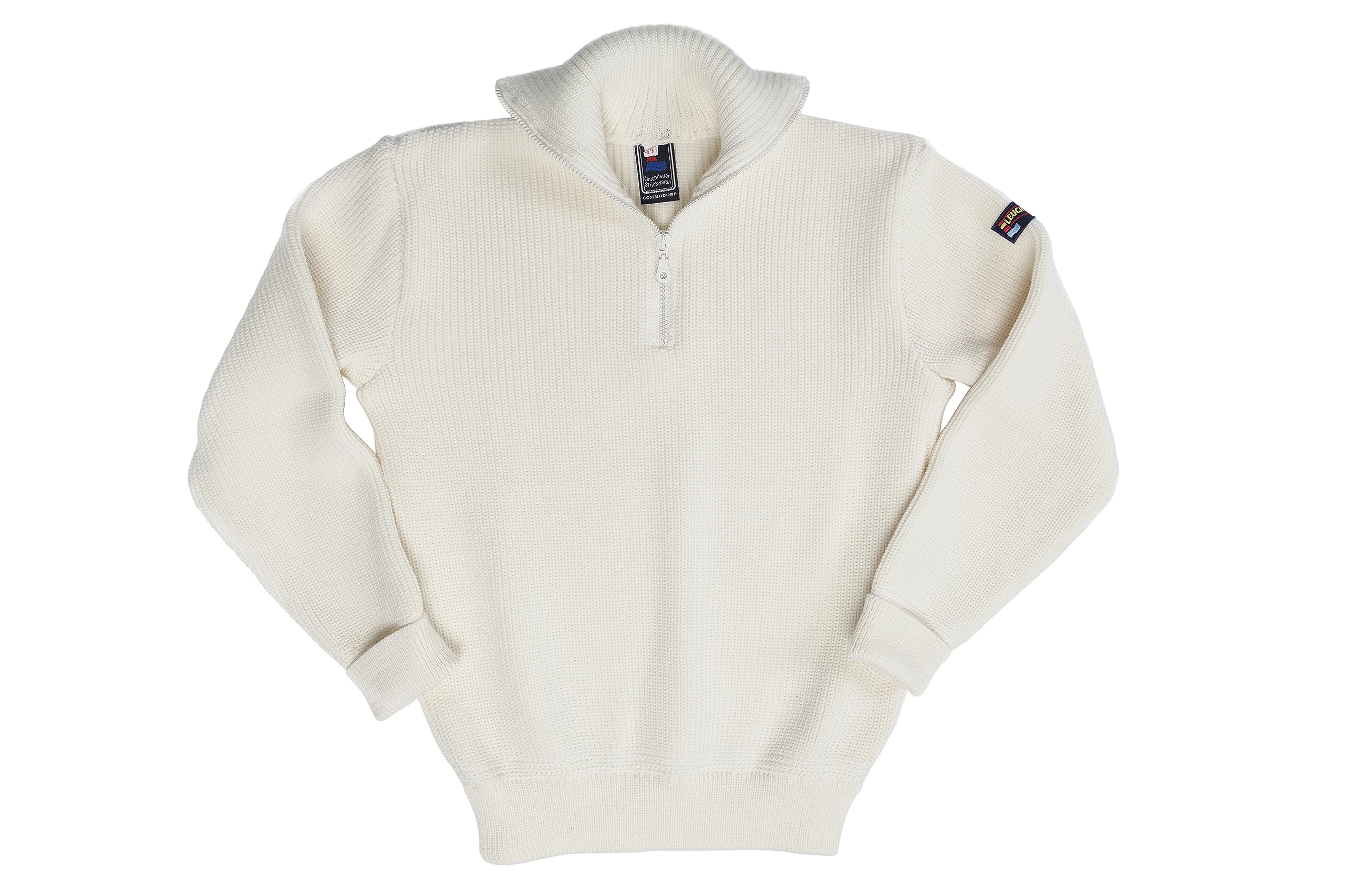 Troyer Commodore - Jersey 100% lana virgen (merino), color blanco