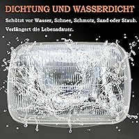 Vista 7 de Fokes H4656 Faro halógeno sellado de haz Super visión con luces altas y bajas （127mm cuadrados, 165mm）, #H4656