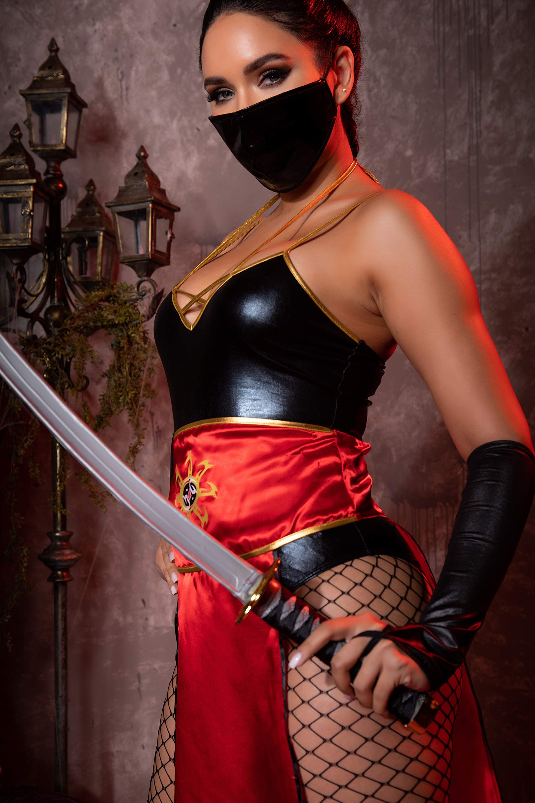 Yandy Exclusive Mystic Darkness Sexy Assasin Cosplay Warrior Ninja Costume: Large