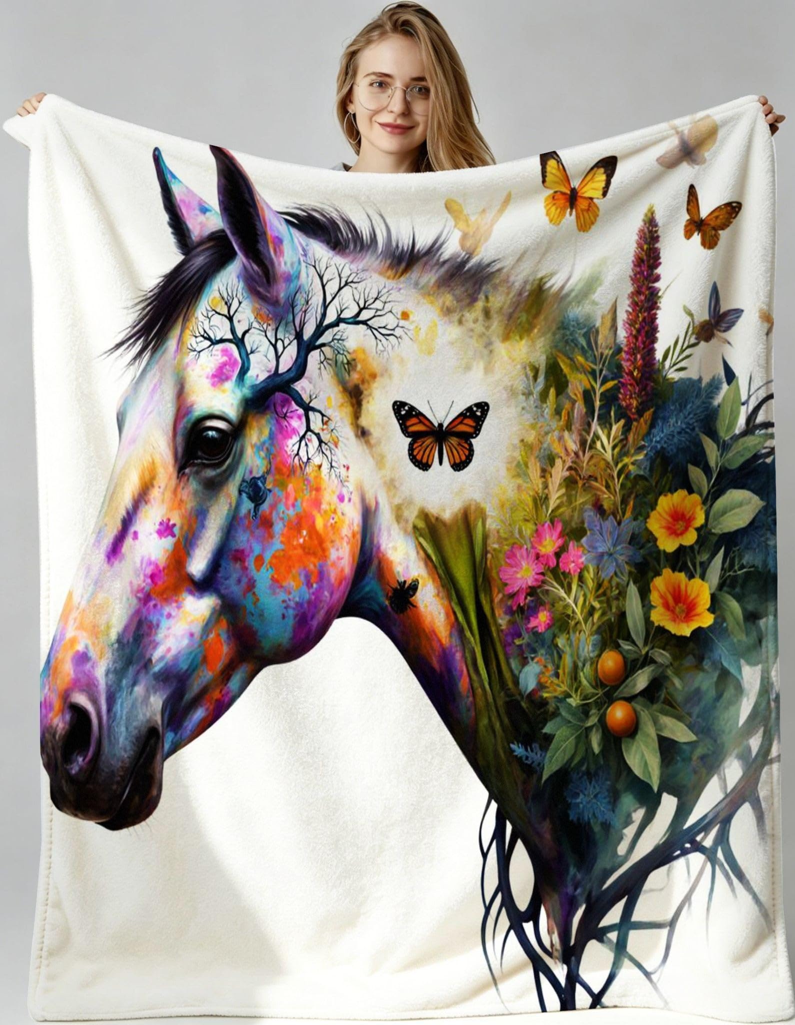 Couverture chaude pour lit double 240x260 contre le froid du soir