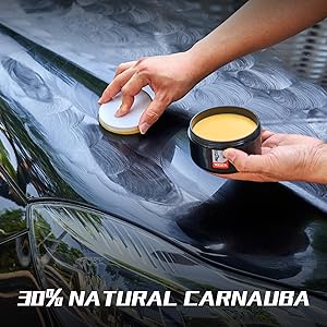 WEICA Ceramic-Boosted Carnauba Wax Paste - Triple-Layer Shield, Dust Repellent & Deep Gloss (200g w/Applicator)