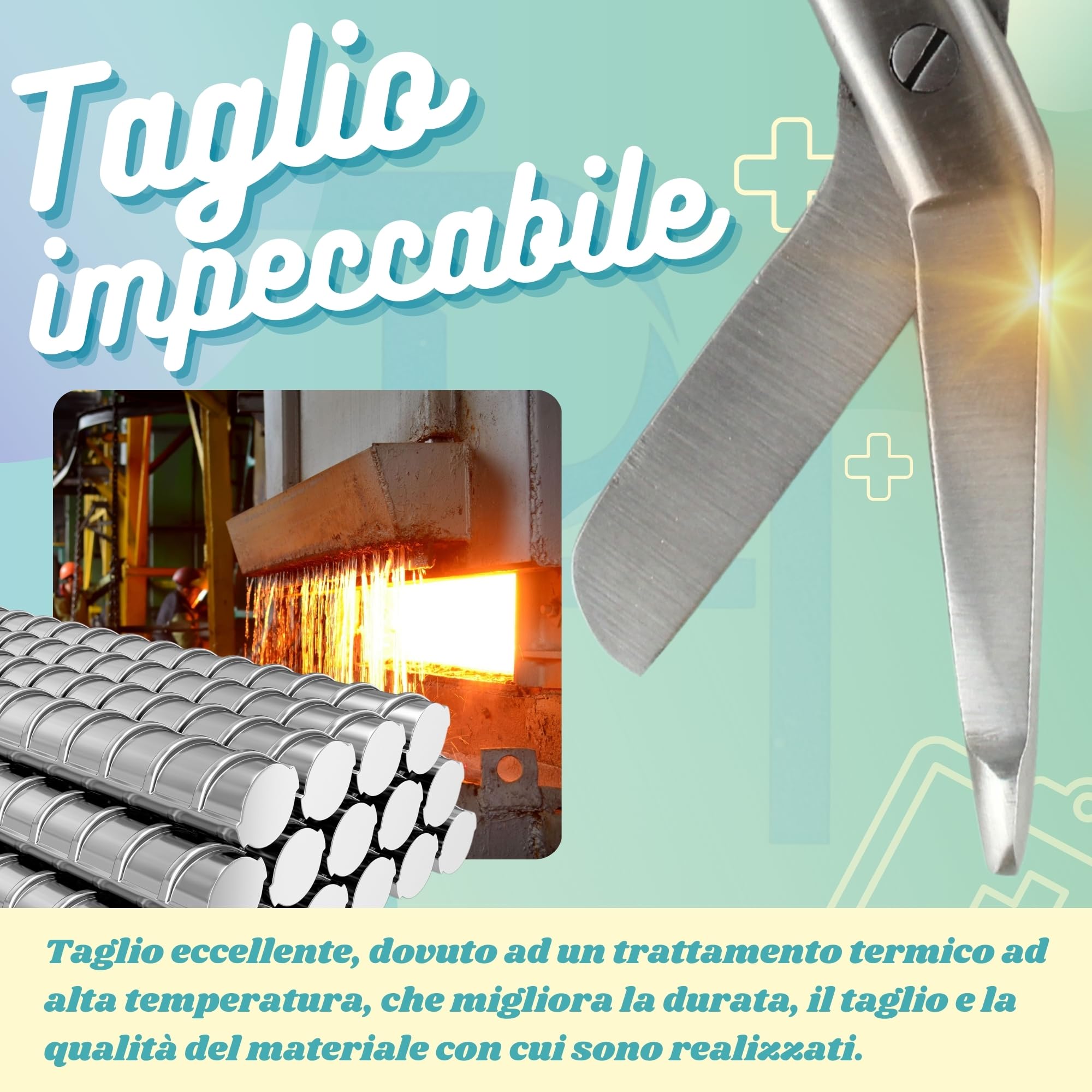 Ph Pro Heat Forbici Infermiere - Forbice Infermiere Professionale Curve per Bendaggio - Accessori Infermieristica.