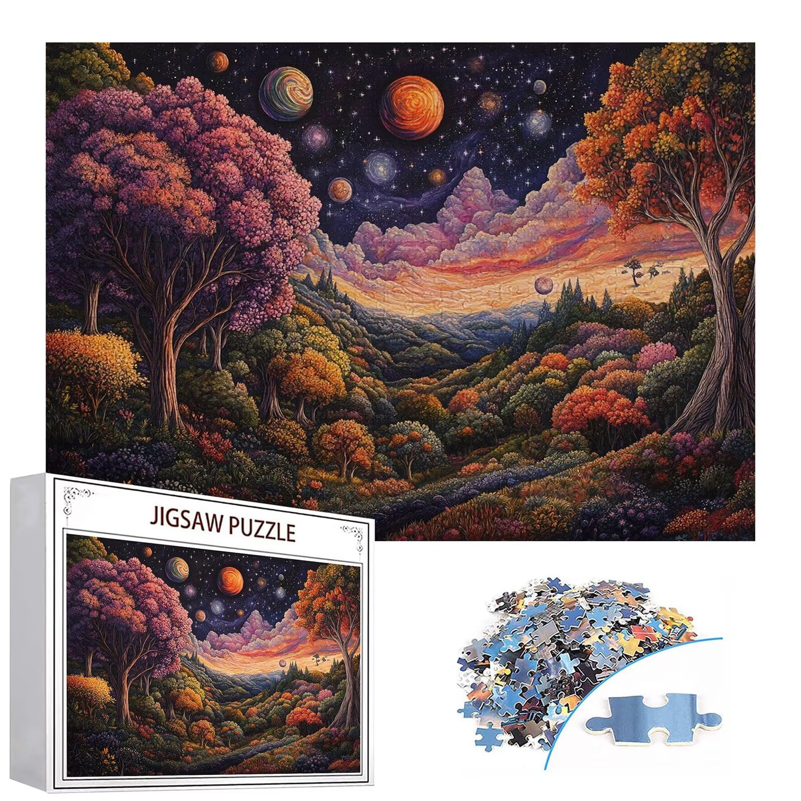 Puzzle 3000 elementów leśnych puzzle dla dorosłych krajobraz 122 x 81 cm Unikalne rzemiosło klasyczne 3D drewniana układanka do rodzinnych gier biznesowych, układanka zrób to sam do dekoracji ścian