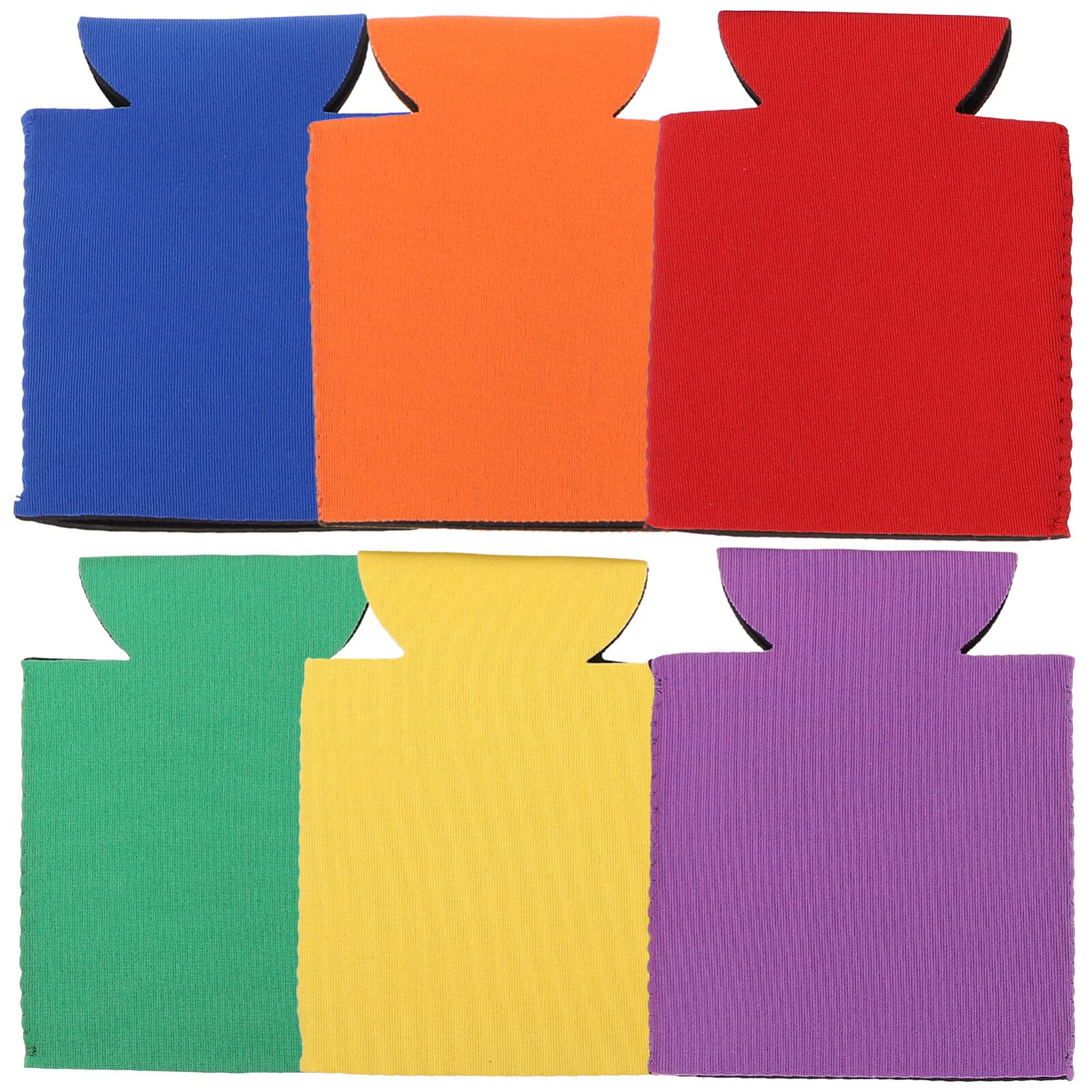 Yardwe6PCS Beer Can Cooler Sleeves Cans Beer Bottles Insulators Covers For Weddings Bachelorette Parties Funny HTV Party Favors (Yellow + Purple + Red + Green + Blue + Orange)