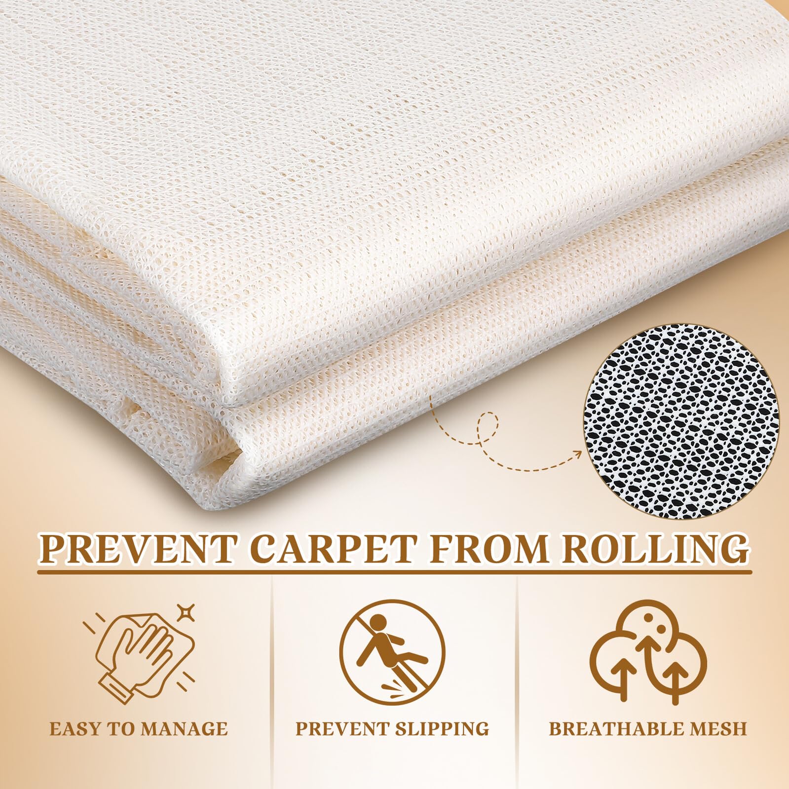 Mobestech -Tapis Antidérapant 200x300 Cm en PVC Robuste Maintien du Tapis Protection des Sols en Bois Dur pour Tapis D'intérieur de Sol Antiglisse Longue Durée