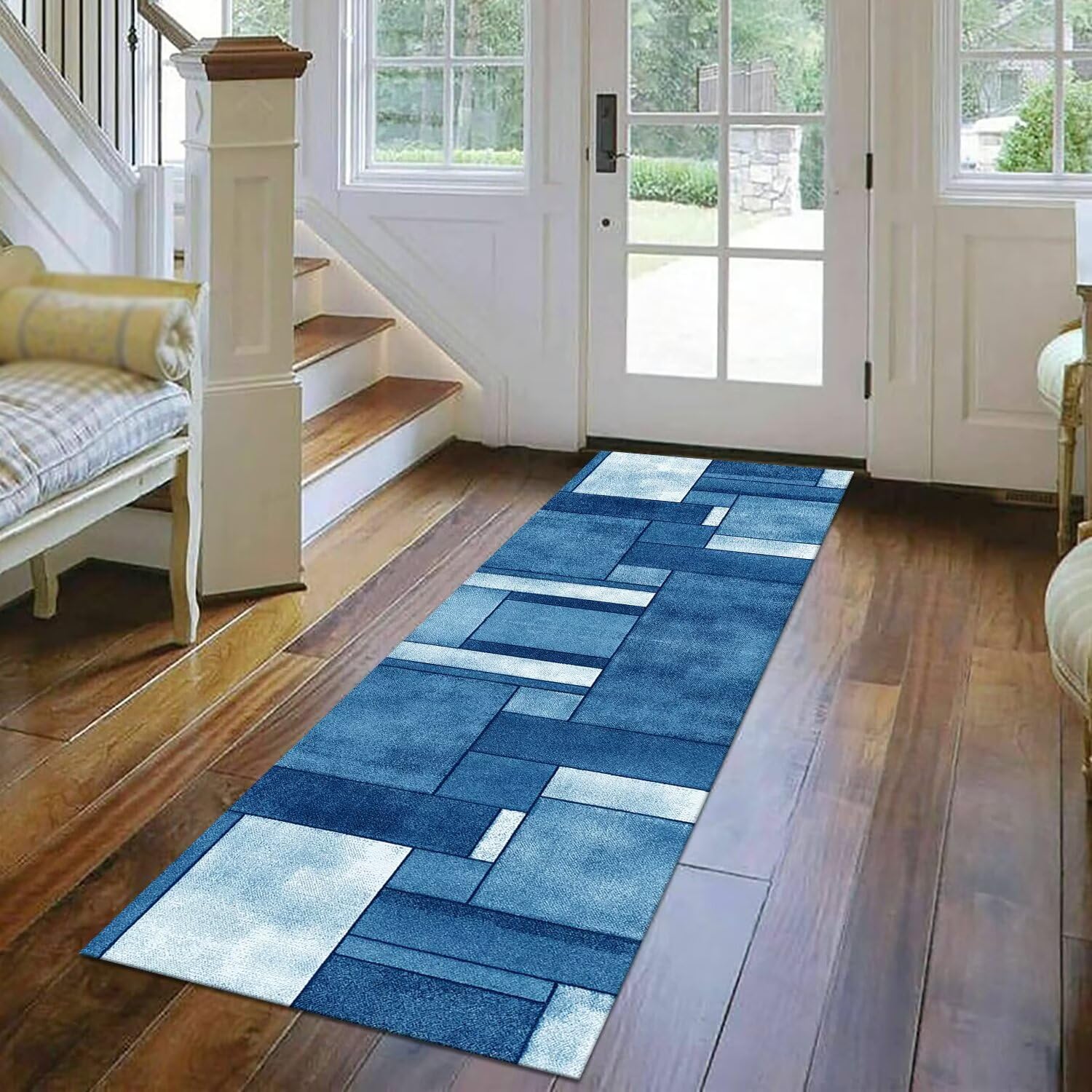 Bieżnik dywanowy antypoślizgowy, nadaje się do prania, dywan poliestrowy na korytarz, mata podłogowa do salonu, sypialni, kuchni, 40 x 250 cm