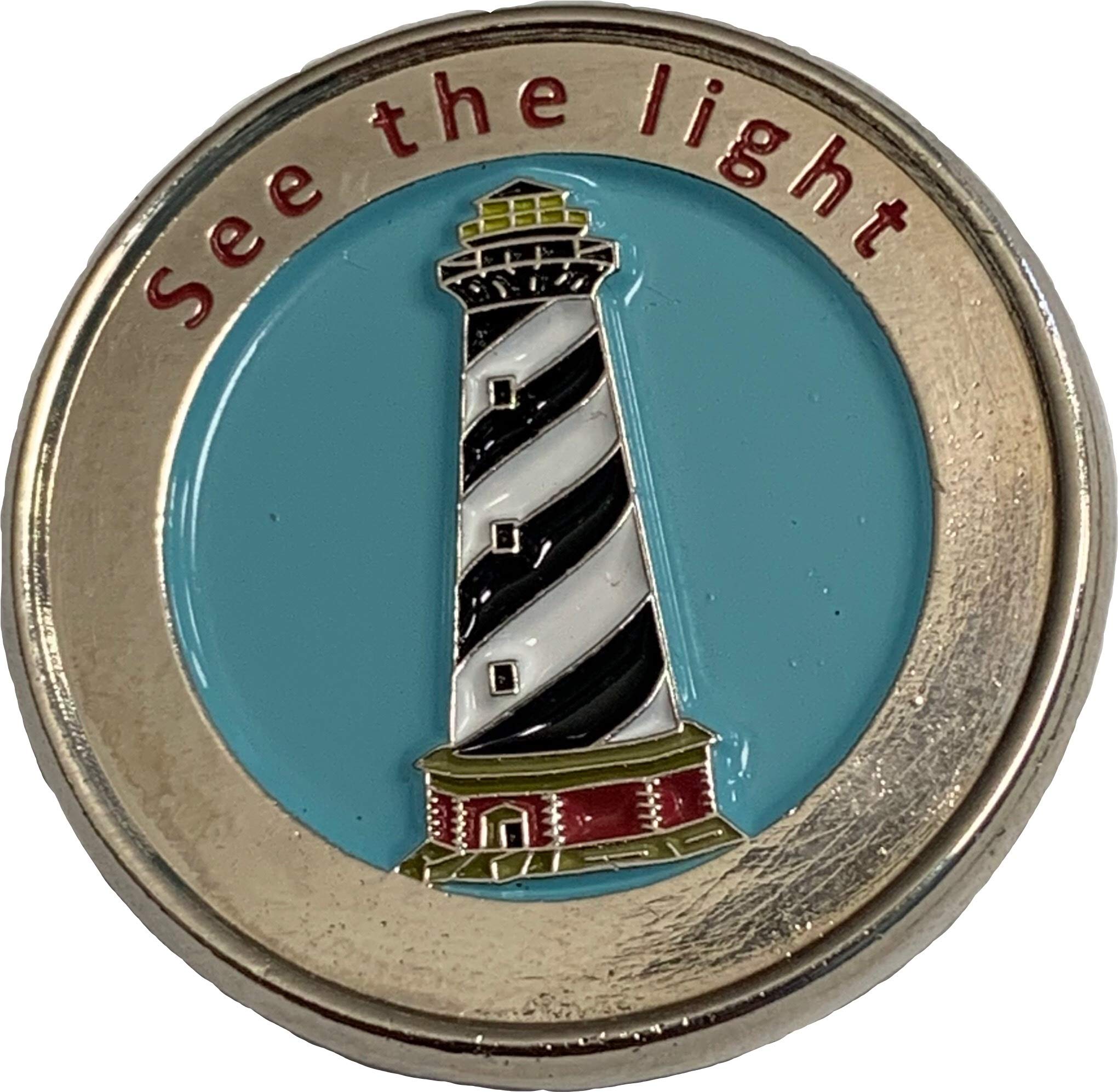 Aquinas EagleSobriety lighthouse pin - Addiction recovery gifts for men or women in Alcoholics Anonymous - sponser-sponsee-living sober- 12 steps and 12 traditions