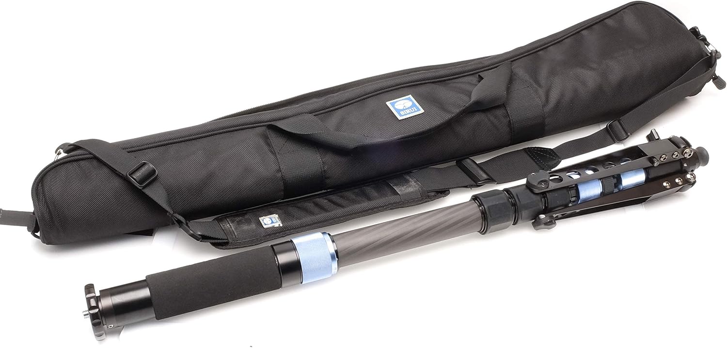 Sirui 6952060001753 P-424SR Carbon Fiber Photo/Video Monopod, Extends to 75", Supports 26.5 lb, Gray