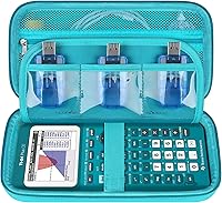 Vista 1 de Funda rígida para calculadora gráfica de color Texas Instruments TI-84 Plus CETI-84 PlusTI-83 Plus CECasio fx-9750GIII, soporte de almacenamiento