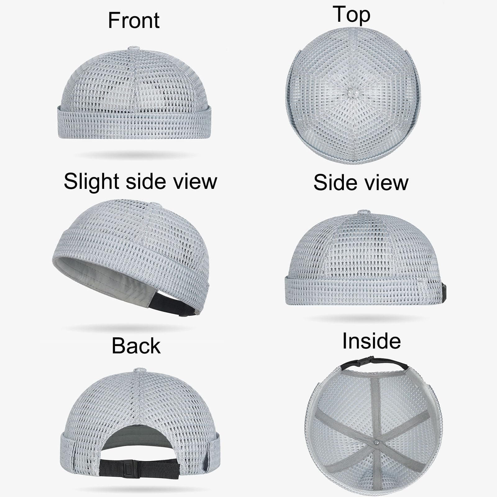Tyiiplus Men’s Breathable Brimless Docker Hat – Lightweight Summer Mesh Skull Cap for Outdoor, Fishing, Hiking, Travel — view 5