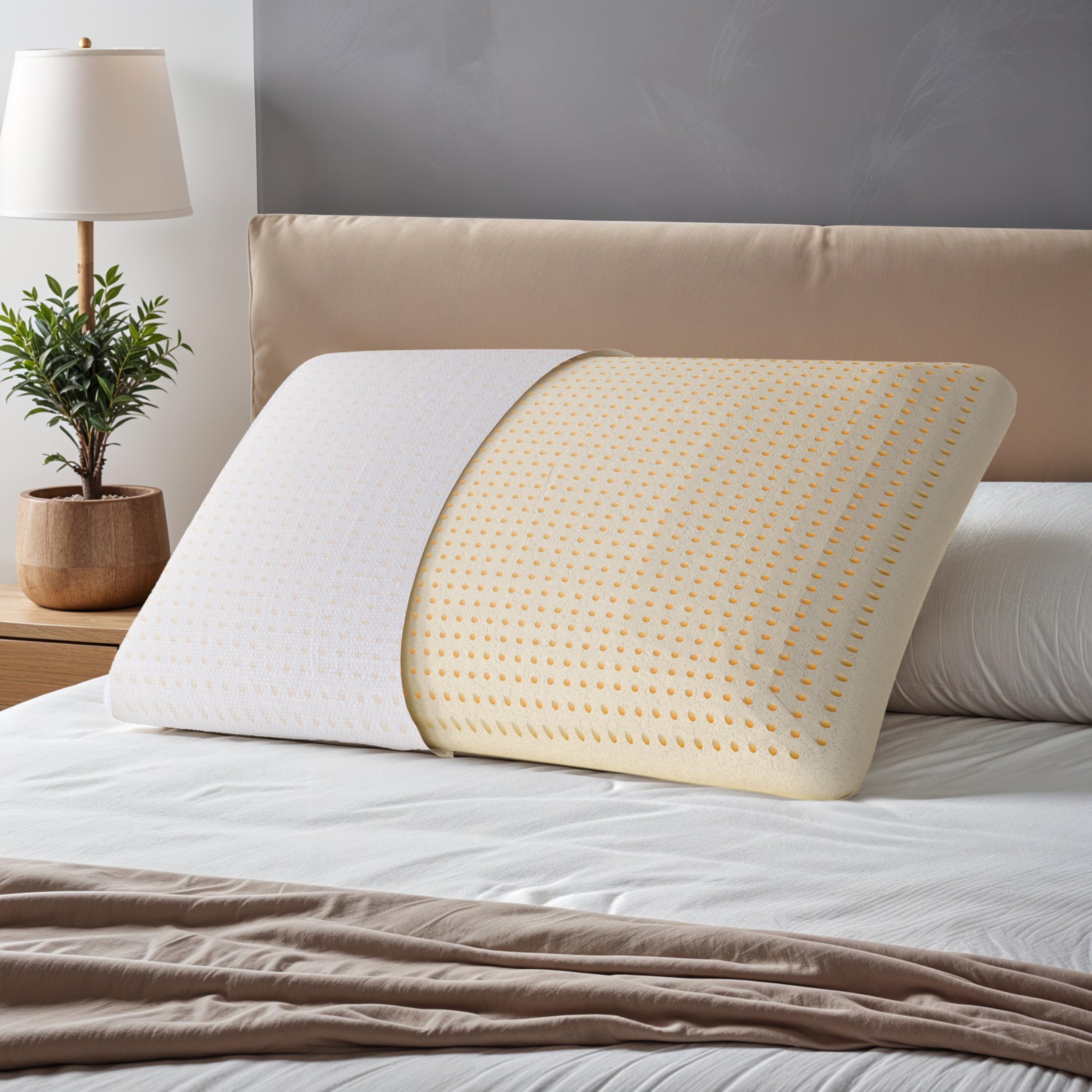 The White Stone Guanciale Memory Foam 40 x 70 cm | Altezza 11 cm | Cuscino Cervicale Ipoallergenico, Ergonomico e Traspirante | Funzione antisoffoco e Rinfrescante
