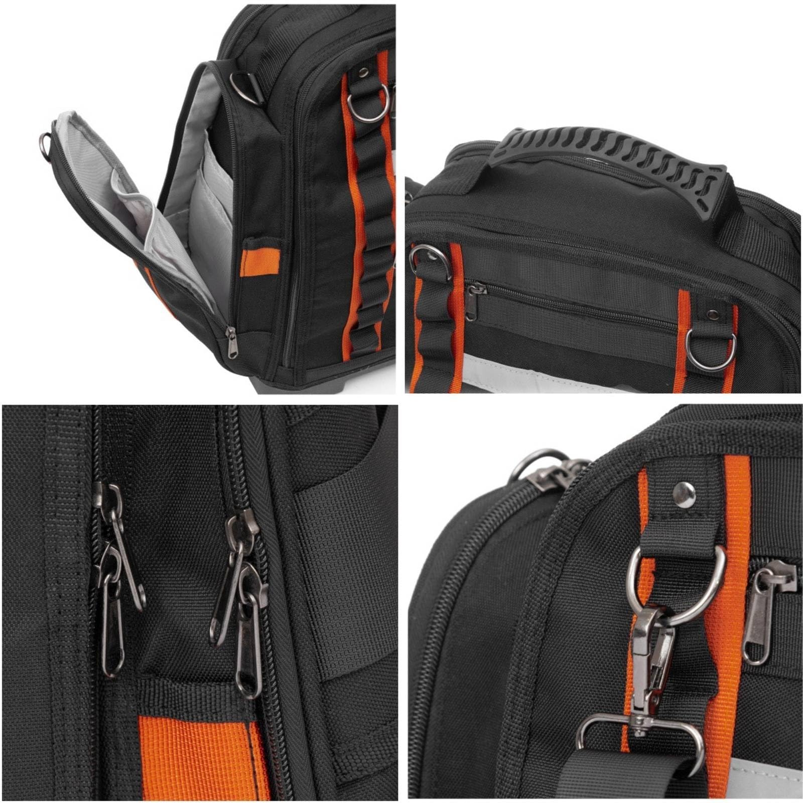 Bolsa Herramientas Negra Reforzada Equipo Manual Base Rígida