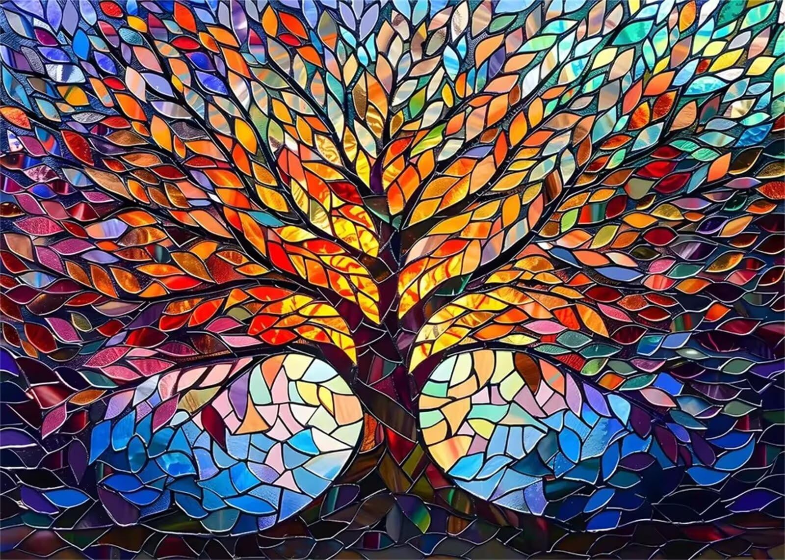Puzzle de 2000 Piezas para Adultos, Árbol de la Vida Colorido Rompecabezas para Adulto, Desafiante Rompecabezas, Entretenimiento Creativo, Puzzles para Adultos 2000 Piezas 100 x 70 cm