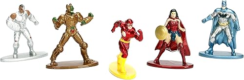 Miniatura 2 de JADA Nano Metalfigs 98664 - Figura de Batman Rebirth/Cyborg/Wonder Woman/The Flash/Parademon DC Comics