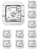 QWORK Road Case with Recessed Latch, Heavy Duty Recessed Butterfly Twist Catch, 10 Pack for Pro Audio Gear