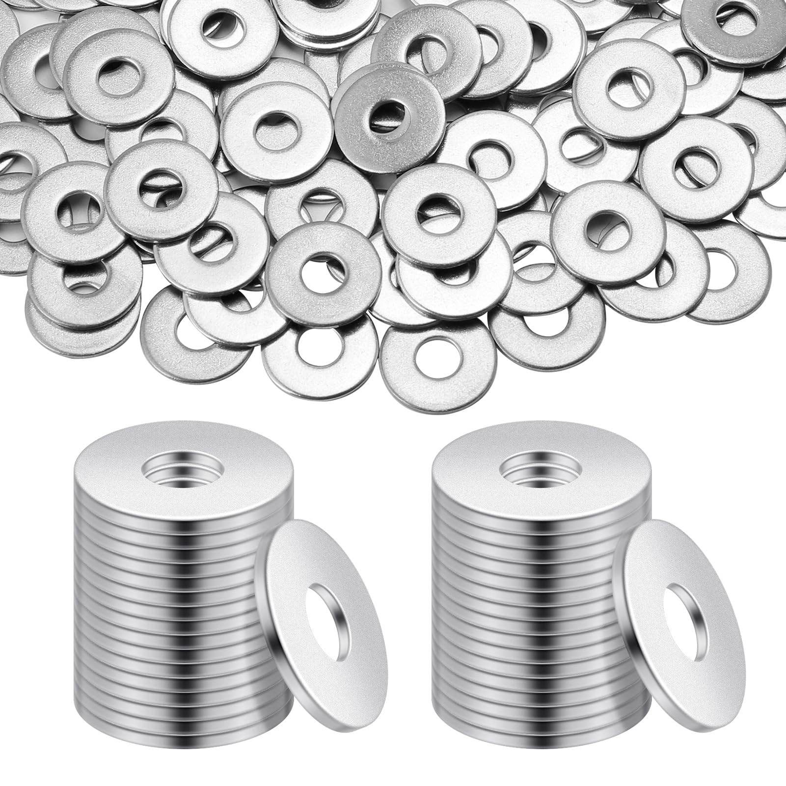 M6 Penny Washers, A2 304 Stainless Steel Washer, 125 Pack, 18mm Od