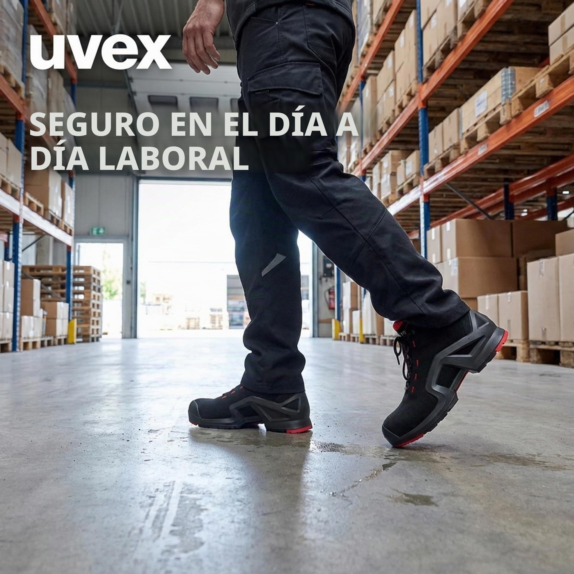 Uvex 1 X-tended Support Bota de Seguridad S3 SRC | Zapato Profesional de Trabajo | Punta Antiaplastamiento de Composite | Negro