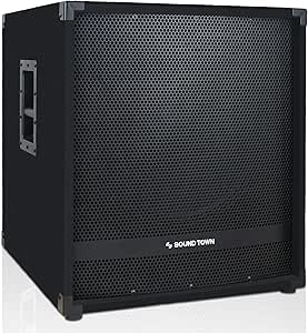 Sound Town METIS Series Powered Subwoofer 2400 Watts 18", with Class-D Amplifier, 4-inch Voice Coil, High-Pass Filter (METIS-18PWG)