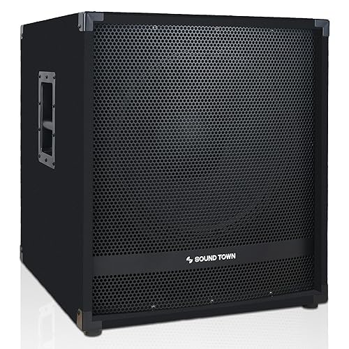Sound Town METIS Series 2400 Watts 18" Powered Subwoofer with Class-D Amplifier, 4-inch Voice Coil, High-Pass Filter (METIS-18PWG)
