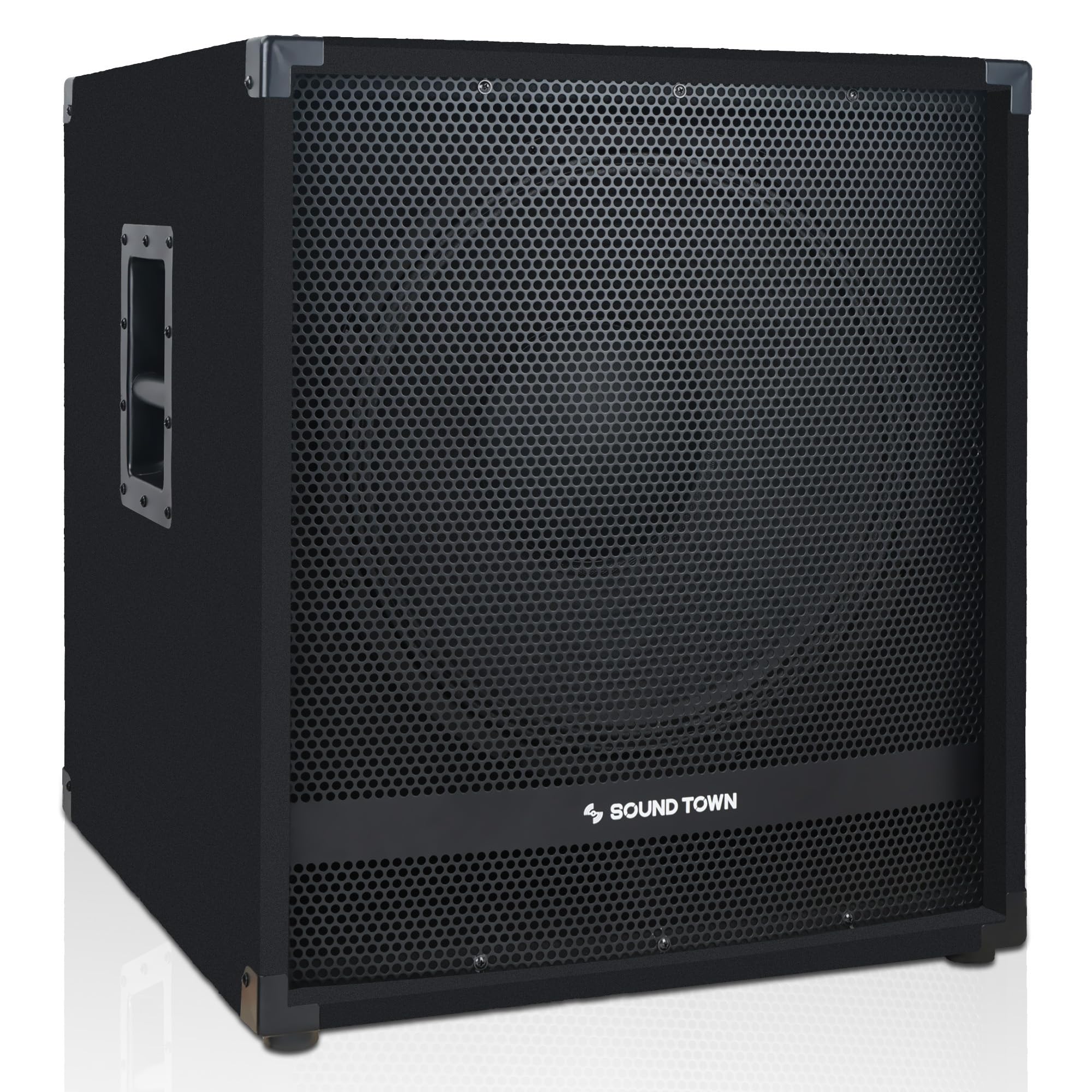Sound Town METIS Series 2400 Watts 18" Powered Subwoofer with Class-D Amplifier, 4-inch Voice Coil, High-Pass Filter (METIS-18PWG)