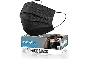 50 Disposable Black Face Masks for Optimal Protection