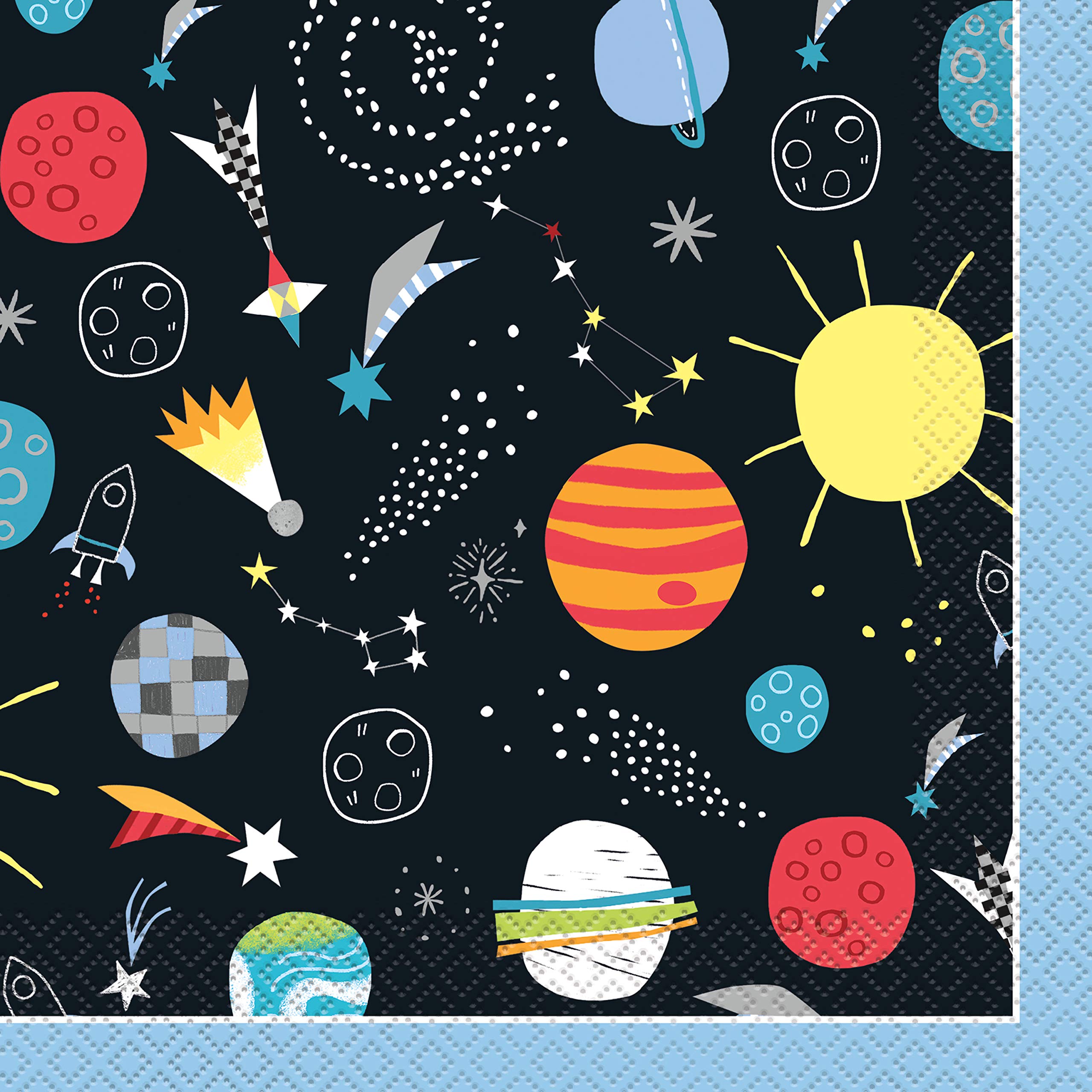 48 Outer Space Party Napkins Space Theme Paper Serviettes for Kids Birthday