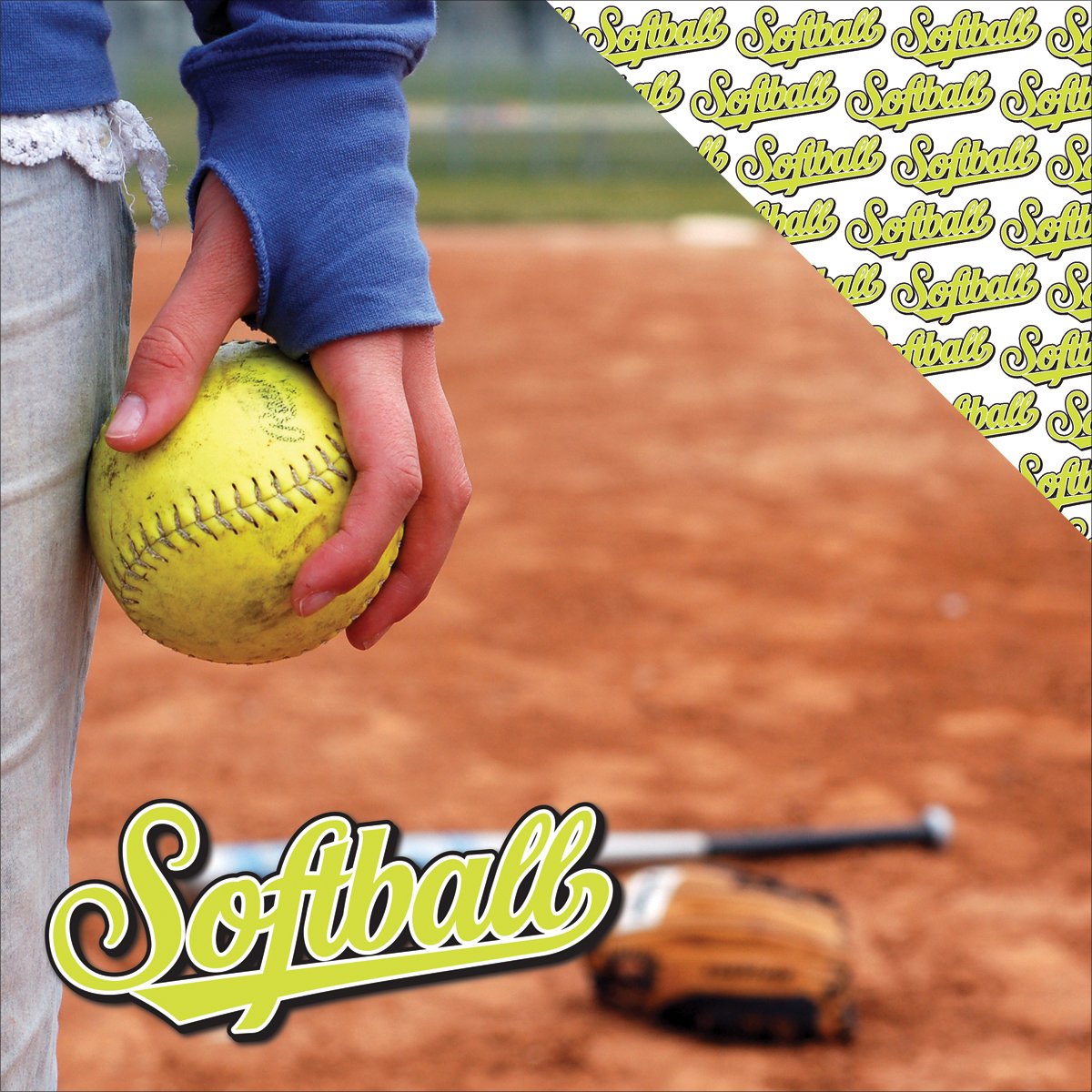 Papier cartonné de softball 30,5 cm scrapbooking double face
