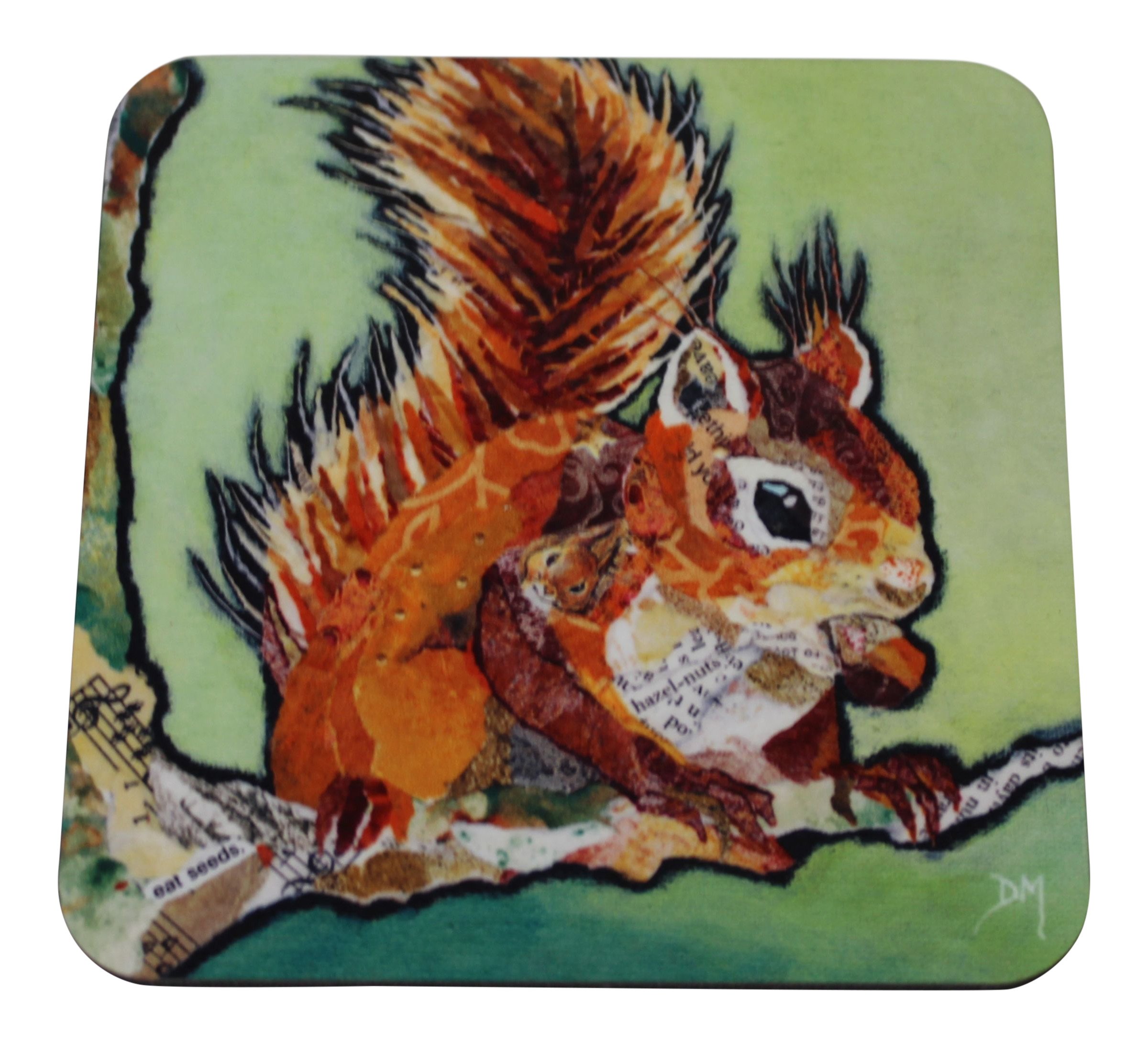 Dawn Maciocia 'Hands Off My Nut' Squirrel Coaster Table Mat