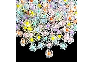 Pastel Acrylic Flower Beads for Crafting Delights