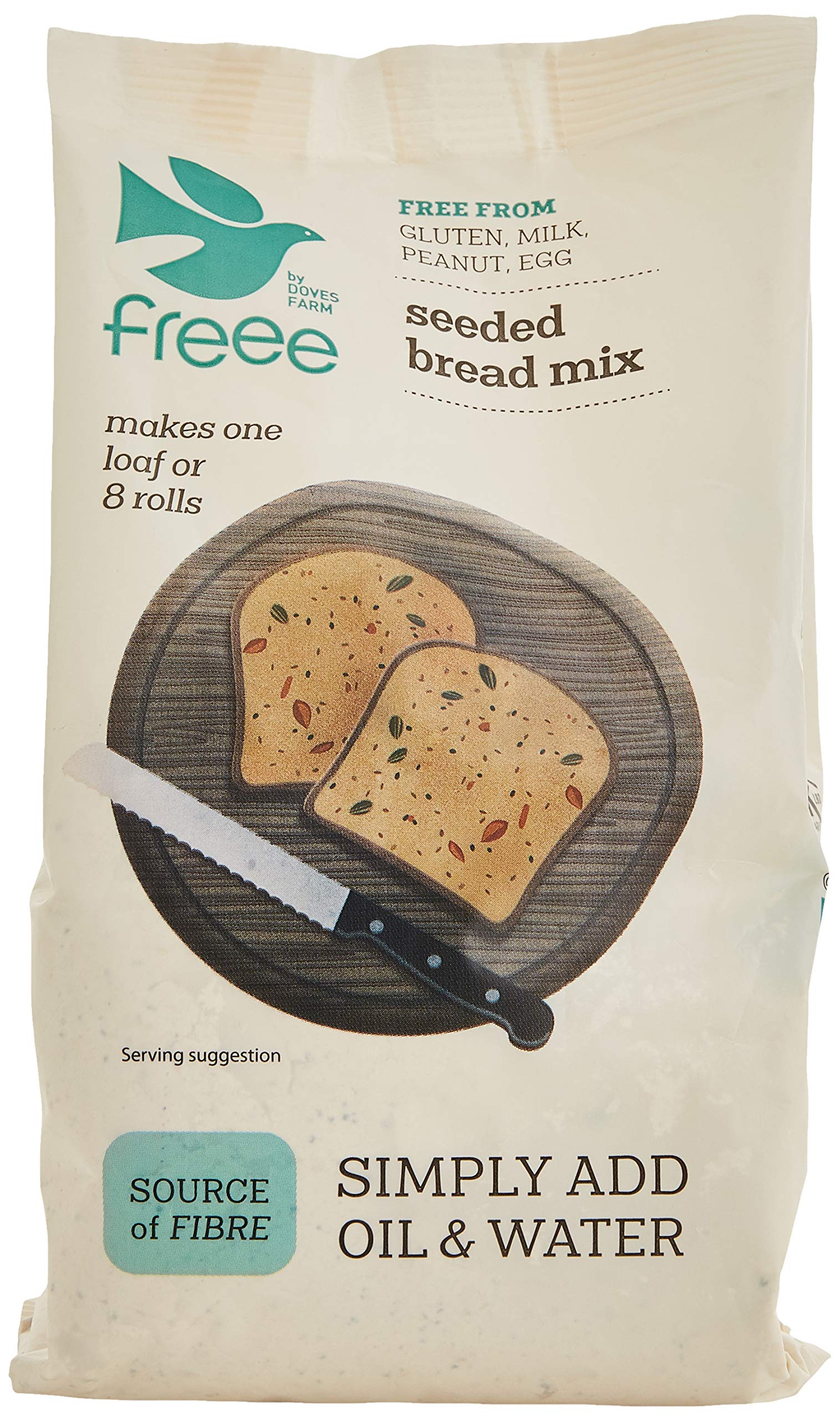 Doves Farm Free Gluten Free Seeded Bread Mix, 500 g