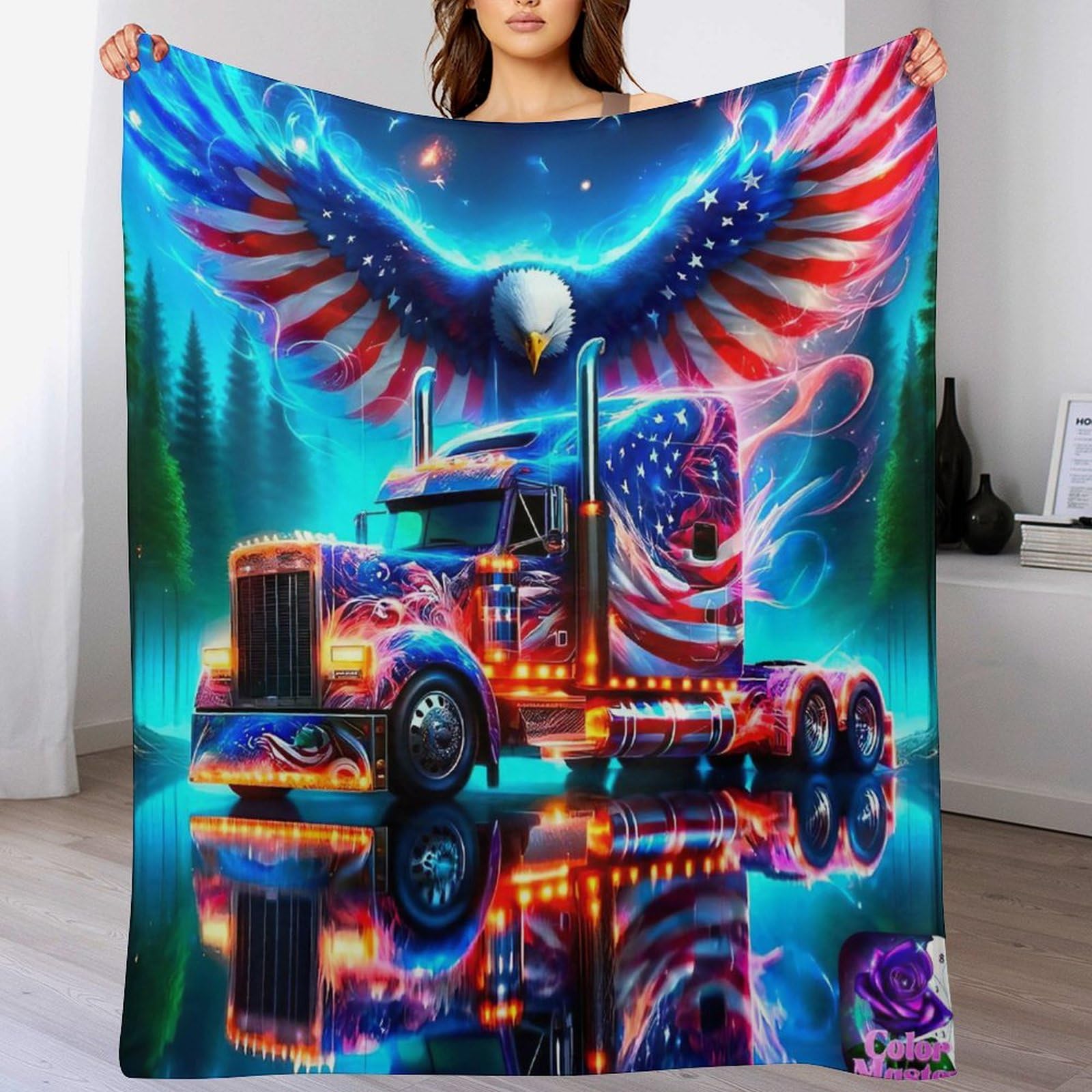Couverture camion respirante et hypoallergénique en flanelle douce