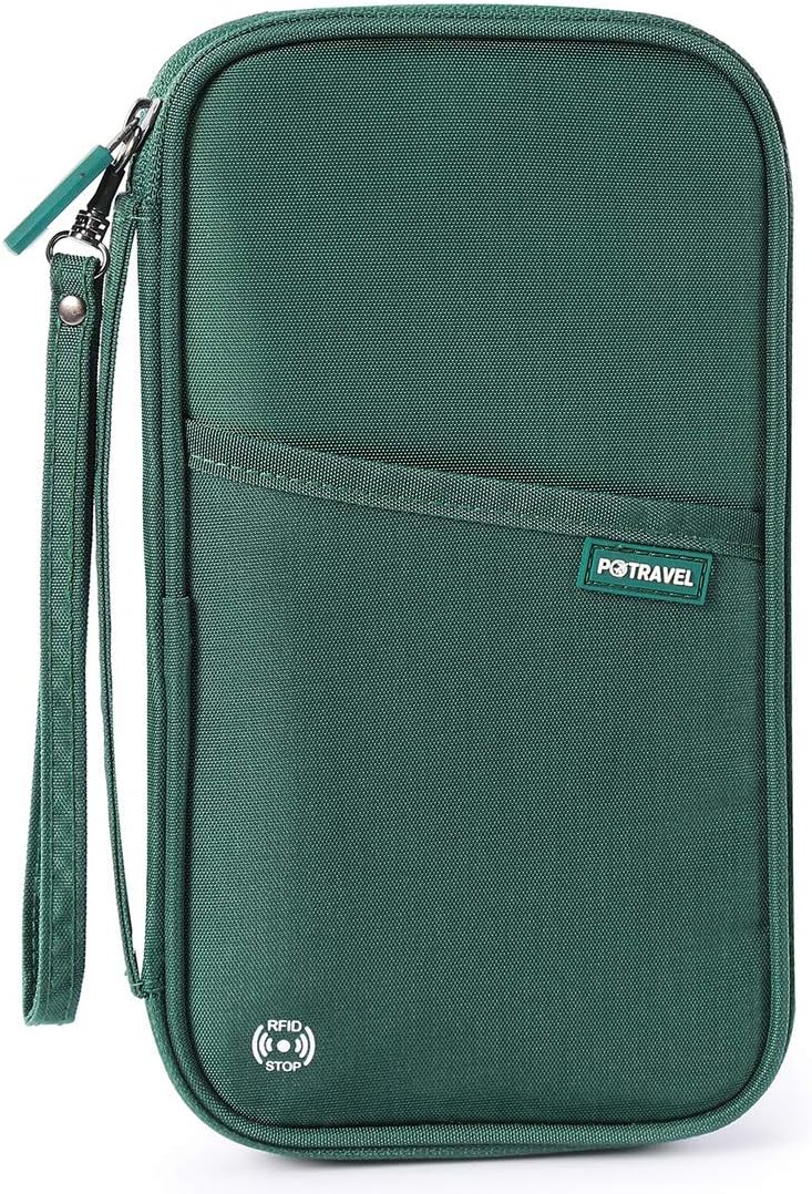 Family Passport Holder Travel Wallet Waterproof RFID Blocking Holiday Document Organiser for ID, Credit Cards, Boarding Passes, Flight Tickets, Cash and Other Travel Accessories