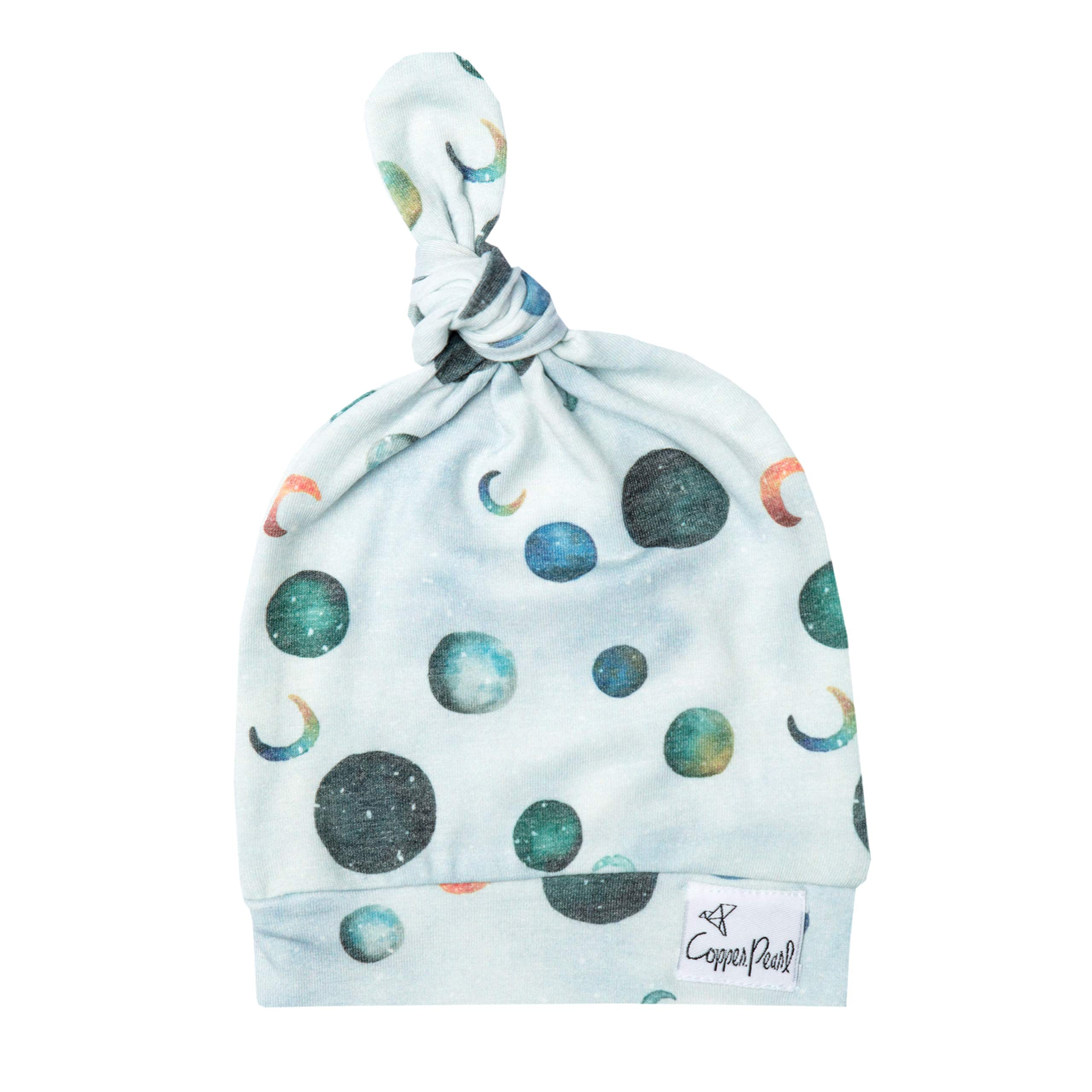 Baby Beanie Hat Top Knot Stretchy Soft"Lunar" by Copper Pearl - Lunar 0-4 Month