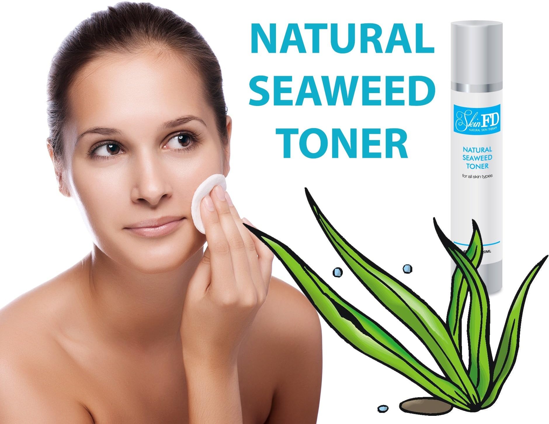 Best Facial Toner Skin Care System - Derived From Powerful Astringent & Anti Microbial Seaweed Extracts - Your Solution to Brighter, Healthier Skin - Helps Tighten Pores, Hydrates & Repairs Skin - Great Rejuvenating & Revitalising Products - Suitable for Dry, Oily, Sensitive & Damaged Skin - Premium Anti-Aging Treatment For Men and Women - Made in the USA.
