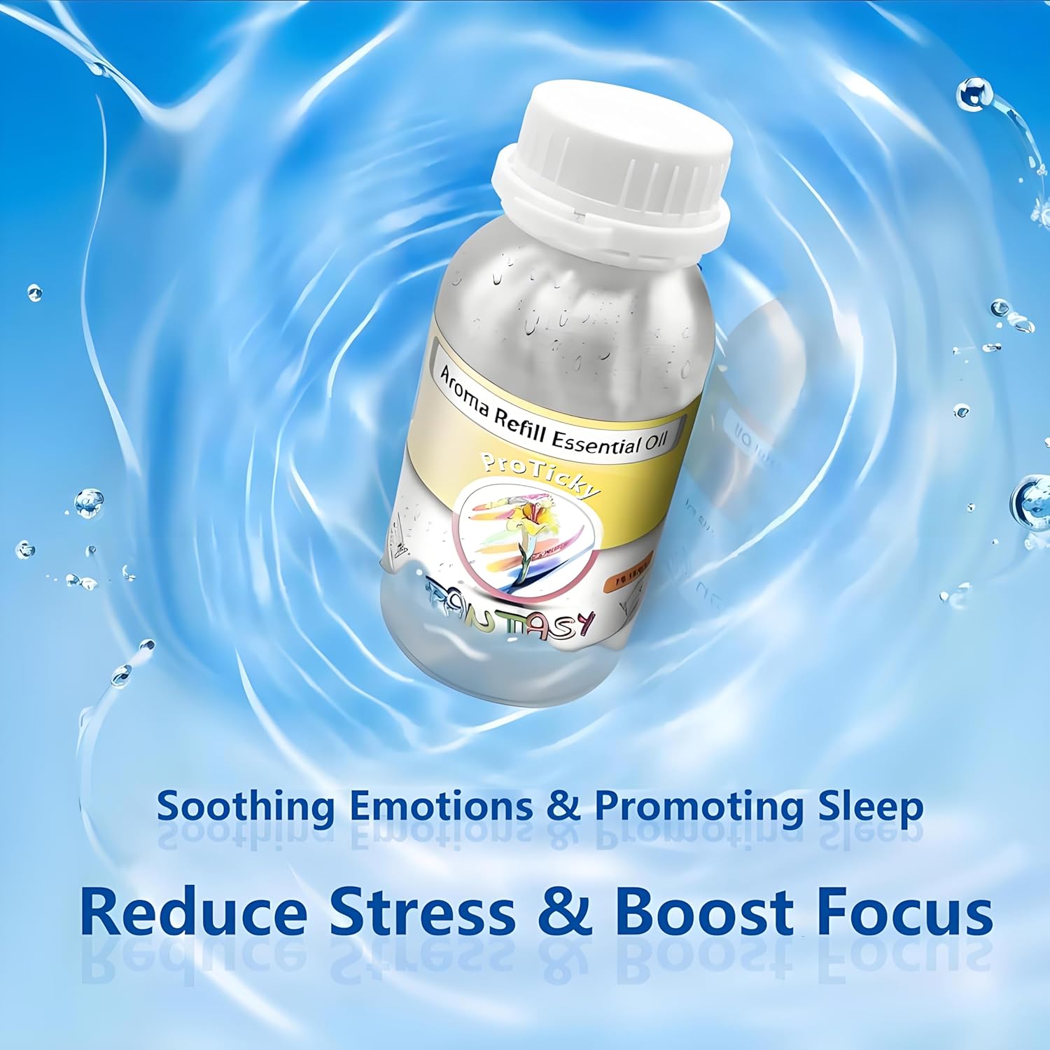 Aromatherapy Essential Oil Supplement - 300ml Alcohol-Free, Natural Long-Lasting Fragrance Refill for Diffusers, Home & Wellness - Gentle & Non-Irritating Formula