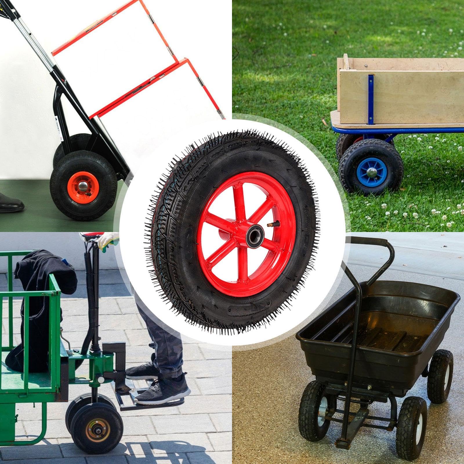 Rueda Neumática Inflable de 35 Cm para Accesorios de Carretillas de Mano